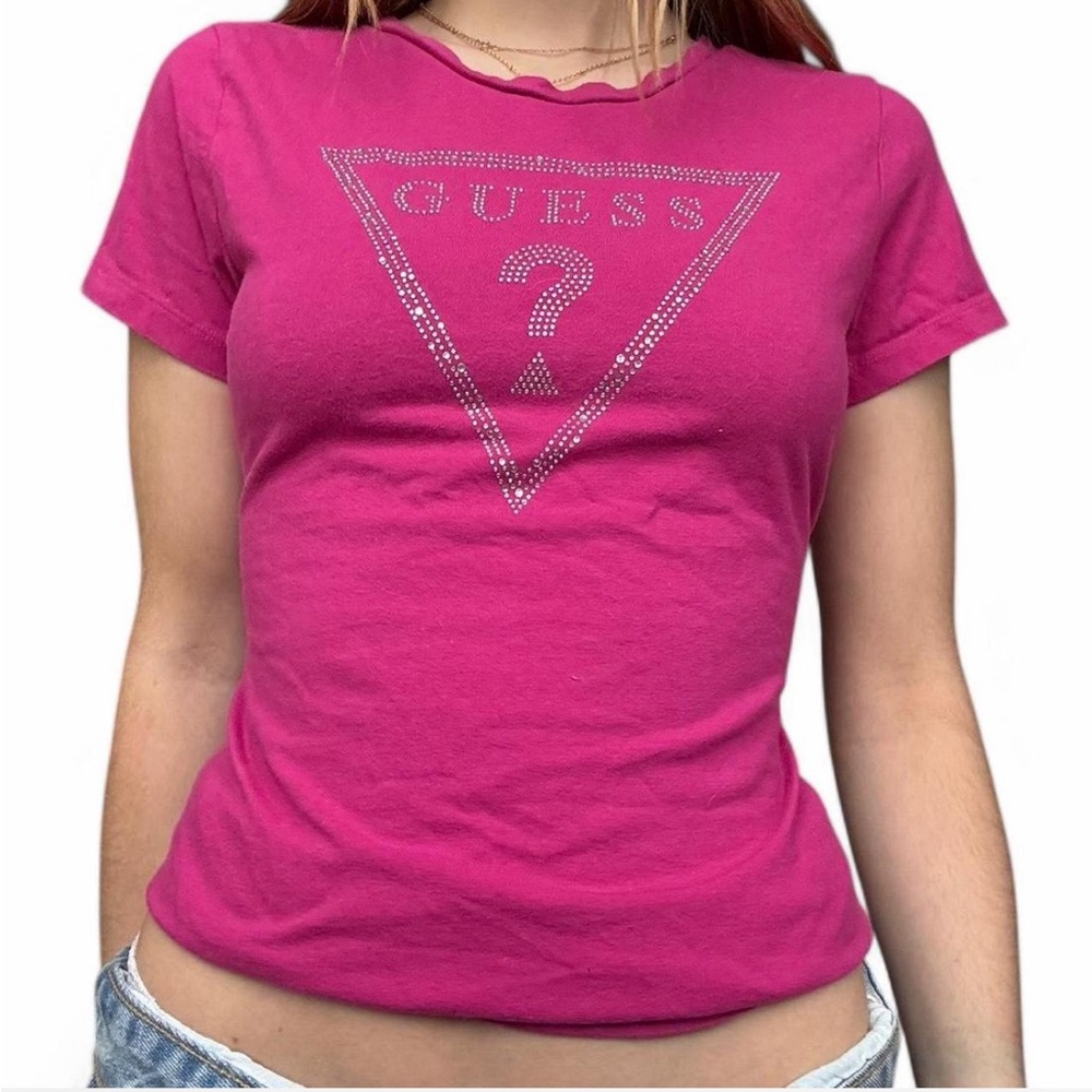 Guess rhinestone shirt 🎀